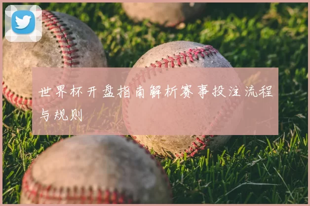 世界杯开盘指南解析赛事投注流程与规则